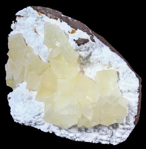 Calcite Crystals on Scolecite - India #39189